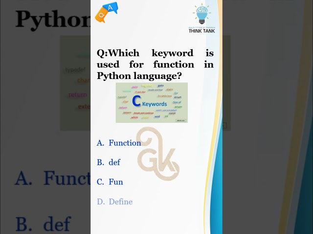GK Quiz on python programming #youtubeshorts#viral #gk #science #shorts #trending #python #keywords
