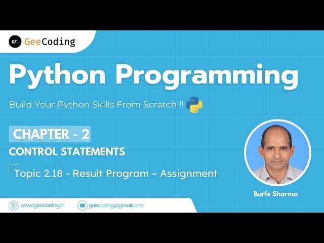 2.18 – Student Result Program with Validations (Assignment) | Python Programming – New Series