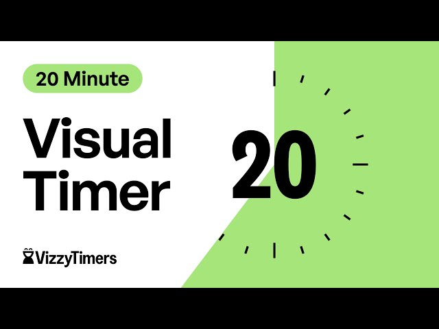 20 Minute Visual Countdown Timer For Classroom, Parents, Kids, ADHD focus, Workouts, by Vizzy Timers