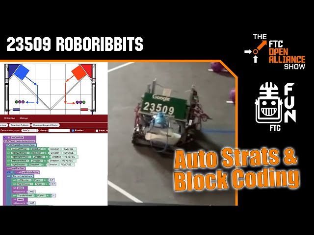 Block Coding and Auto Strategies | 23509 RoboRibbits | FTA OA Show