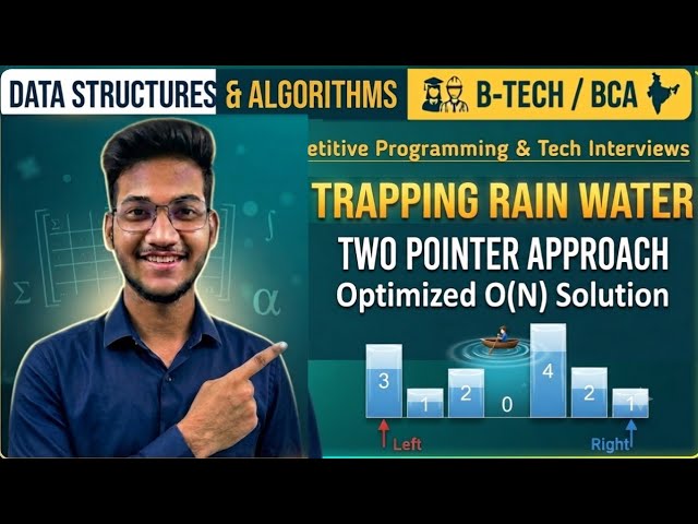 Trapping Rain Water | Brute Force vs Optimized Approach | Two Pointer | LeetCode 42 || DSA || Java