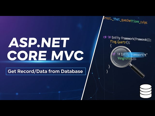 How to Get Data from SQL Server in Asp.net Core MVC | Database First | #dotnetcore #dotnettutorial