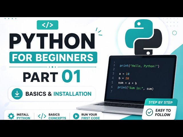 Python Tutorial for Beginners Part 1 🔥 | Python Basics & Installation Step by Step in Hindi