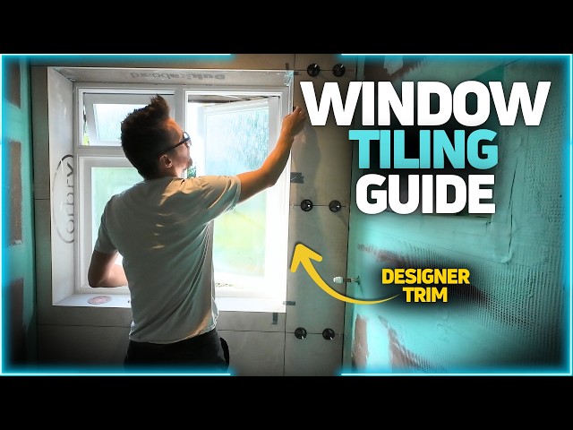 Master Tiling Around Windows With Reversed Tile Trim!