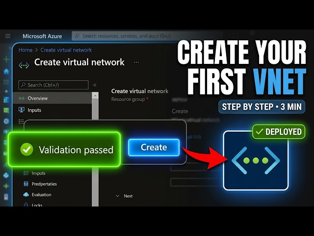 Create an Azure Virtual Network VNet – Step by Step