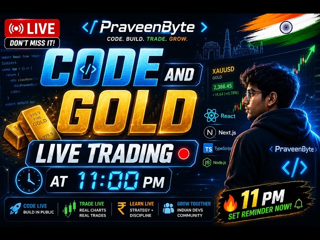 Live Coding My SaaS Product + Gold Trading LIVE 🔴 | PDFMitra New Feature Build