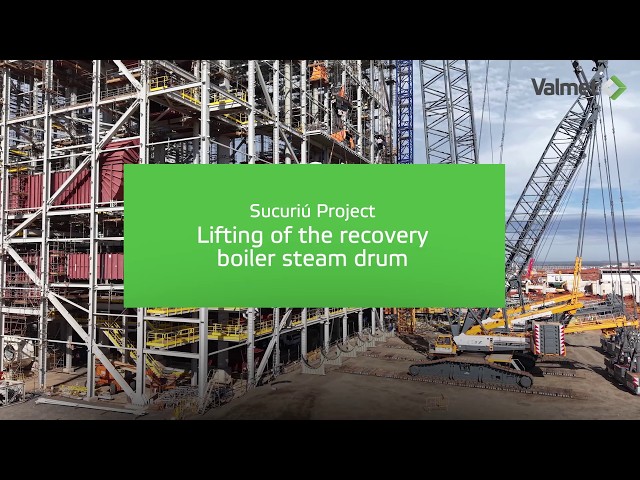 Valmet Recovery Boiler steam drum lifting - Arauco Sucuriu project