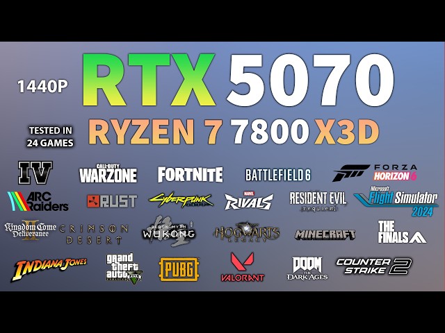 RTX 5070 + Ryzen 7 7800X3D : A Decent Combo? RTX 5070 Gaming