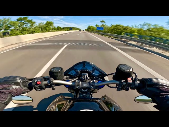 Autobahn Ride | Pure Inline-4 Sound Motorcycle POV