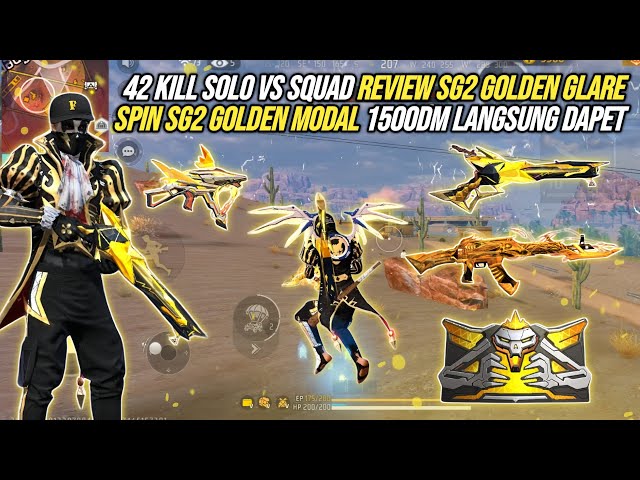 42 Kills Solo vs Squad Review of the Latest SG2 Golden Glare!! Spin SG2 Golden Glare with a Capit...