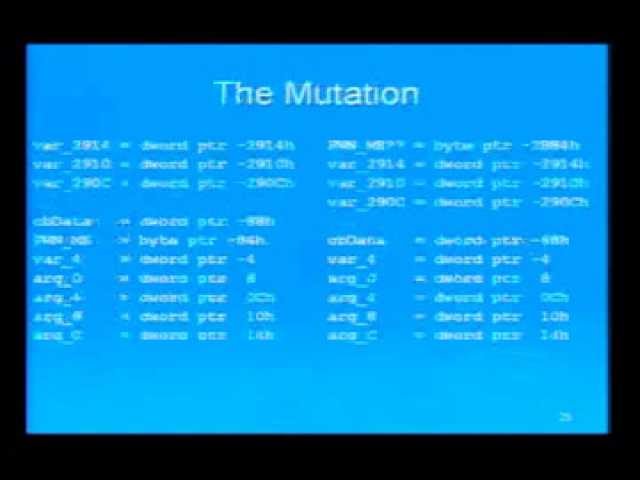 DEF CON 14 - Chris Eagle: Ripples in the Gene Pool - Creating Genetic: Mutations