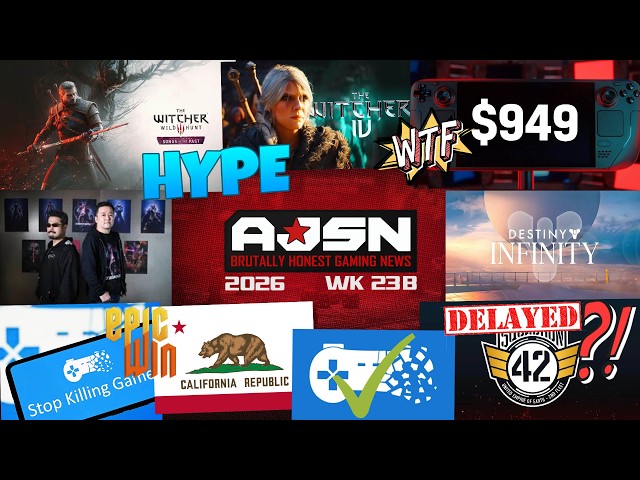 AJSN WK23B- NEW WITCHER 3 EXPANSION!, INSANE Steam Deck PRICE Increase, Destiny 2 INFINITY Cancelled