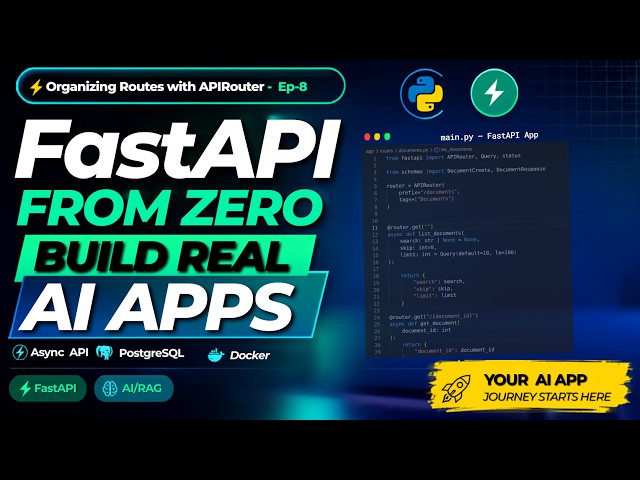 FastAPI Full Course Episode 8: Organizing Routes with APIRouter & Modular API Design