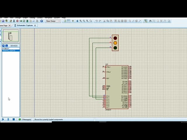 Light signal: keil_5 and Proteus project, Embedded Systems practical