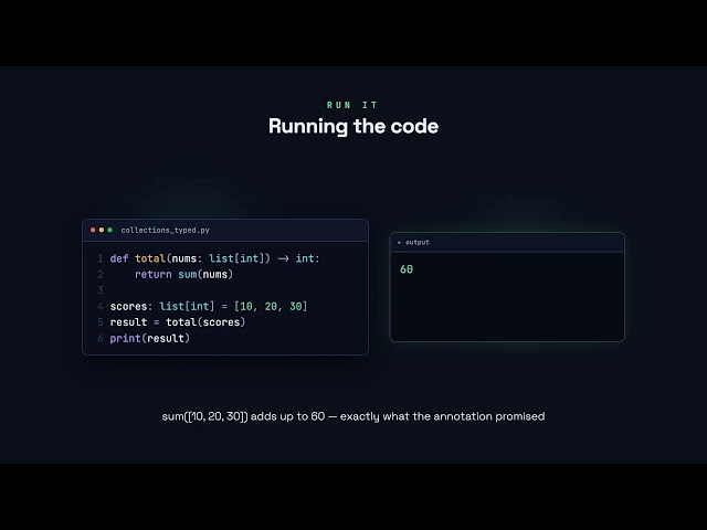 Typing Collections: list[int], dict[str, int] - Python for Beginners