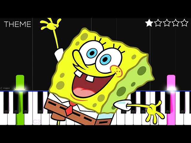 SpongeBob Theme Song | EASY Piano Tutorial