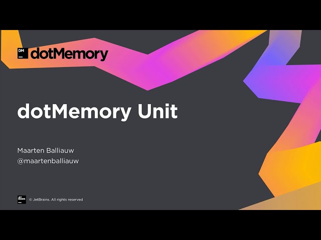 dotMemory Unit - .NET memory usage monitoring with unit tests