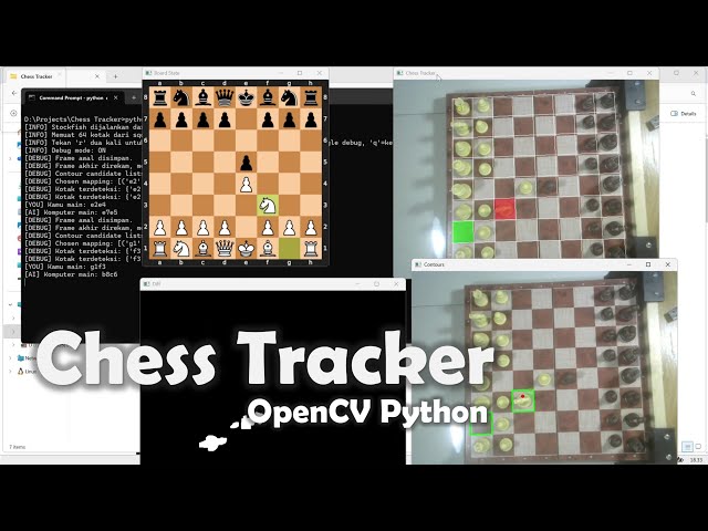 Build a Chess Tracker with OpenCV and Python | Automatic Move Detection + Stockfish Integration