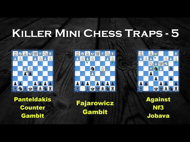 Killer Mini Chess Traps - 5 (Panteldakis-Fajarowicz-Jobava)