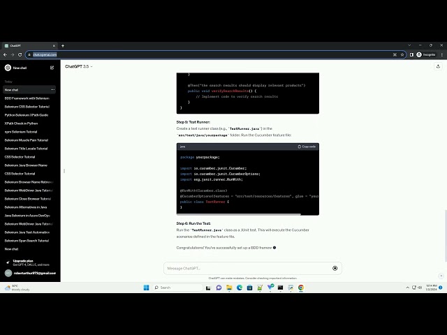 bdd framework in selenium java