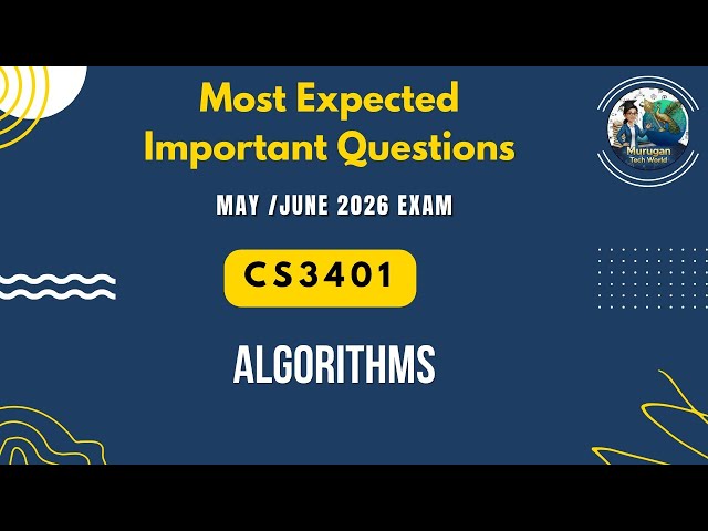 CS3401 Algorithms important questions in tamil||Anna University regulation- 2021.#algorithm #cs3401
