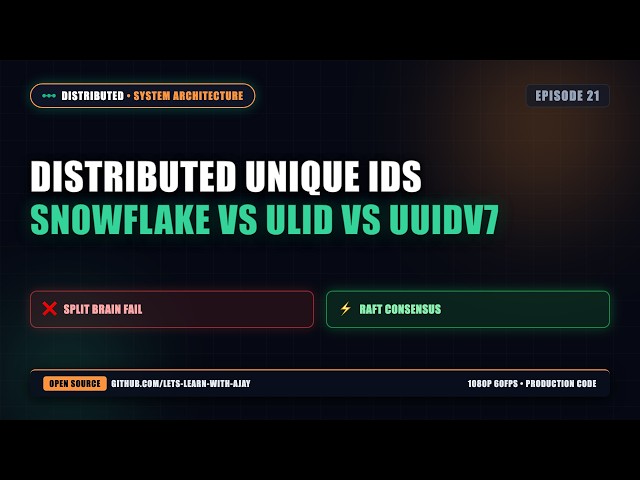 Distributed Unique IDs: Snowflake vs ULID vs UUIDv7