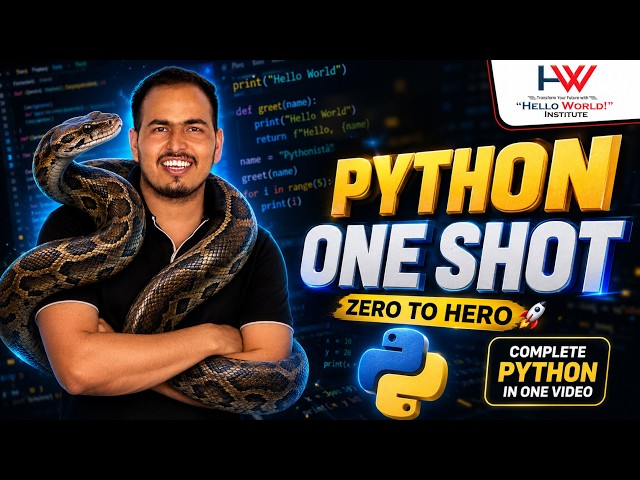 Python Full Course For Beginners | Python Tutorial  with Notes & Practice Questions