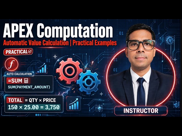 Oracle APEX Computation | Automatic Value Calculation | Step-by-Step Tutorial
