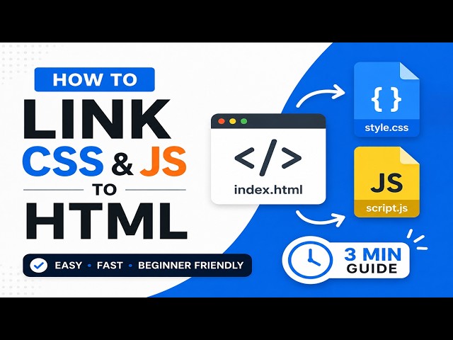 How to Link CSS & JavaScript to HTML (The Right Way) | Beginner Tutorial
