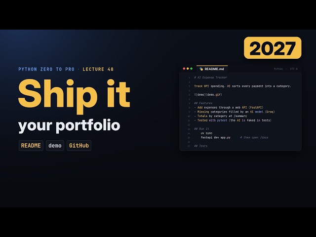 Python Final Project: Build an AI-Powered Expense Tracker in 2027 (FastAPI, Groq, pytest)