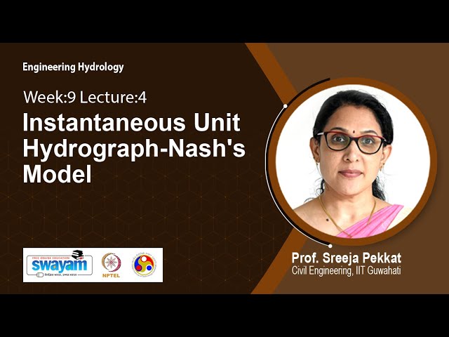 Lec 61: Instantaneous Unit Hydrograph-Nash's Model