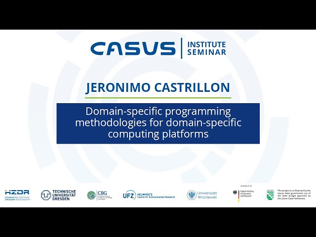 Institute Seminar | Jeronimo Castrillon | 2022-05-31 | 1/2 Presentation