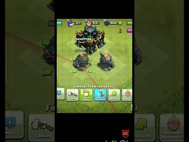 NEW DEFENCESFIRE SPITTER ☠️🗿🤯 #clashofclans #coc #gaming #shorts