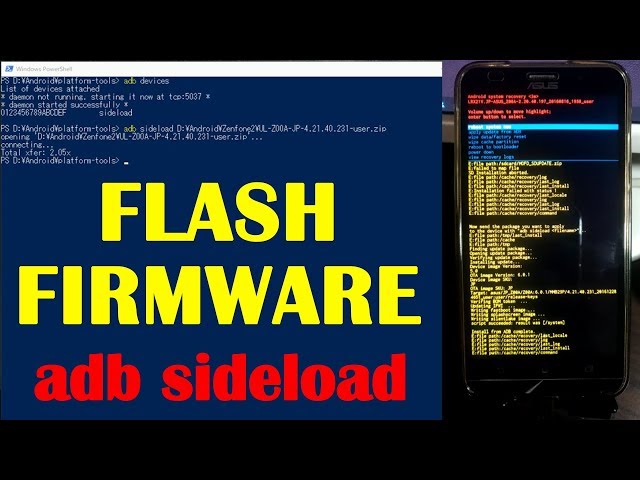 FLASH FIRMWARE [ adb sideload ]