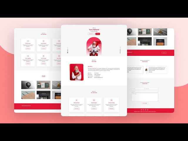 Responsive Portfolio Website Using Html Css & JavaScript | Crown Coder