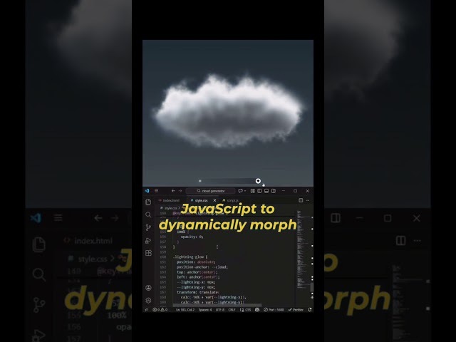 How to create Cloud Generator by using HTML, CSS and JAVASCRIPT in VS code.