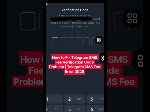 How to Fix Telegram SMS Fee Verification Code Problem | Telegram SMS Fee Error 2026