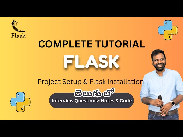 Part 2: Flask Installation & First Flask App | Virtual Environment Setup | Flask Tutorial in Telugu