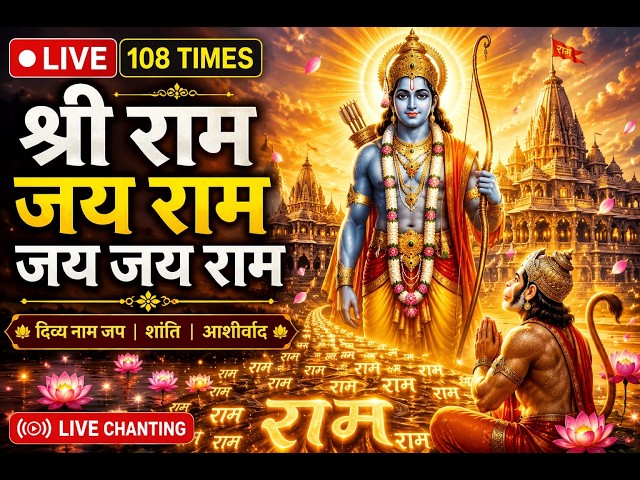 🔴 LIVE | श्री राम जय राम जय जय राम | 108 Times Powerful Ram Naam Chanting | Peace, Blessings