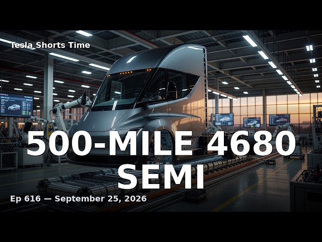 Tesla Semi Hits 500 Miles With In-House 4680 Cells