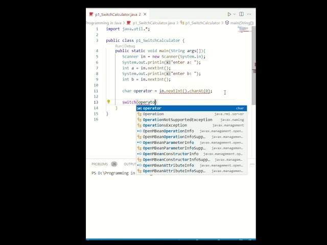 Switch Calculator - java program switch statement and arithmetic operator