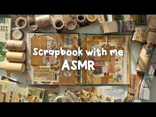 ASMR Scrapbook with Me #1 | Relaxing Stationery Sounds | No Talking