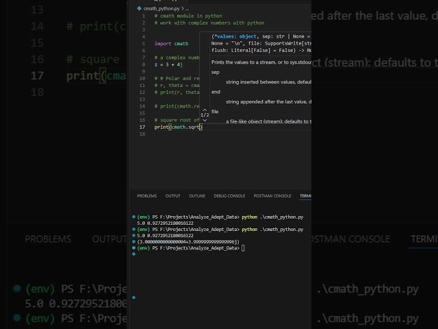 Python can work with complex numbers using cmath - Python is all you need