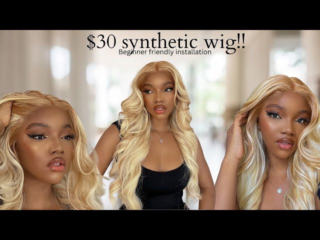 DETAILED WIG INSTALL: This synthetic wig cost $30! Detailed tutorial.