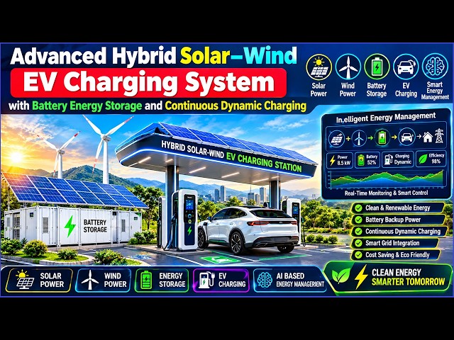 Smart Hybrid Solar–Wind EV Charging Station with Battery Storage and Intelligent Energy Management