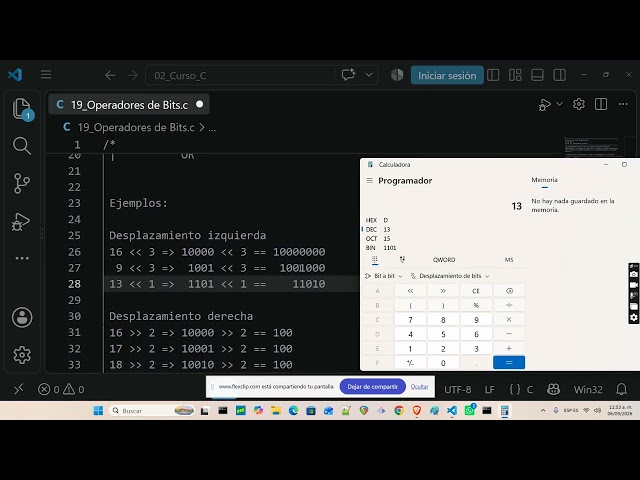 Curso de C Clase 19 Operadores de Bit | Escuela Libre de Programación