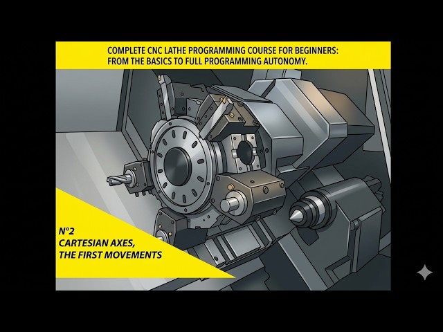 No. 2 Complete CNC lathe programming course for beginners Cartesian axes and first movements