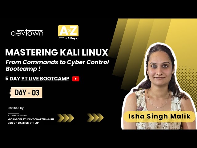 DAY - 3 | MASTERING KALI LINUX – FROM COMMANDS TO CYBER CONTROL - 5 DAYS FREE BOOTCAMP