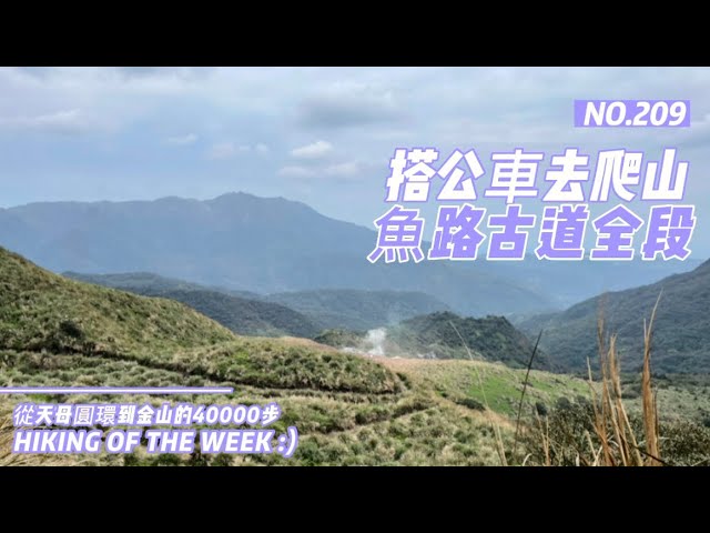 [4K畫質]台北士林｜搭公車去爬山｜魚路古道全段（天母圓環-金山磺港）｜走遍陽明山尋寶任務-金包里大路