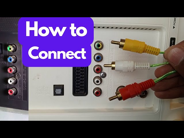 How To Connect AV Cables to 5 Port TV, Very simple